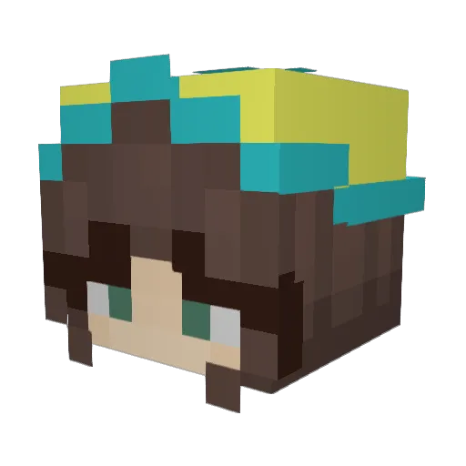 sugarysoph Minecraft avatar head, 3D render