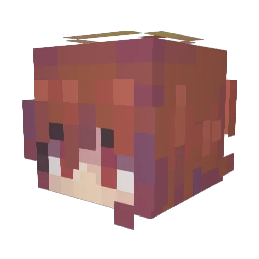 sugarzz Minecraft avatar head, 3D render