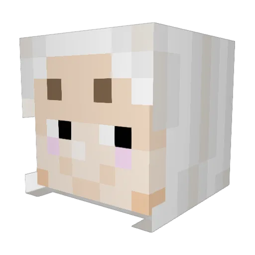 sugoimel Minecraft avatar head, 3D render