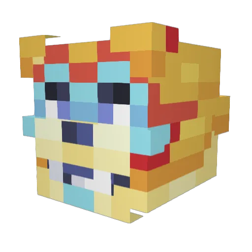 sugoooii Minecraft avatar head, 3D render