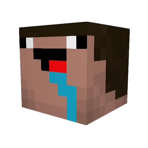 sugotten Minecraft avatar head, 3D render