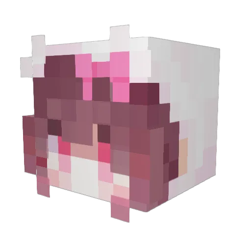 sugrplum Minecraft avatar head, 3D render