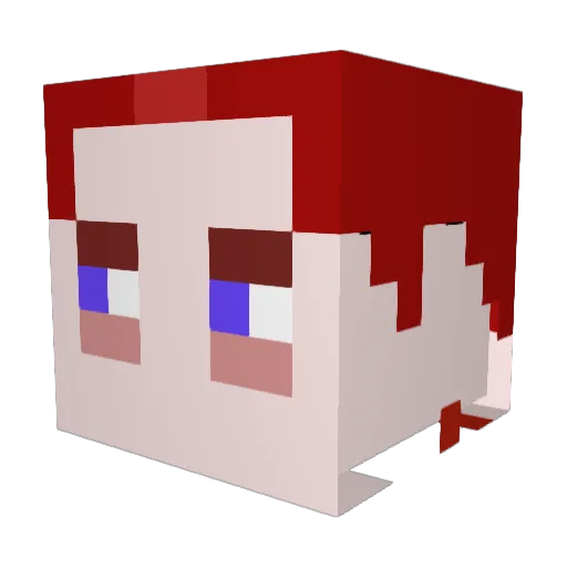 suho_mokro Minecraft avatar head, 3D render