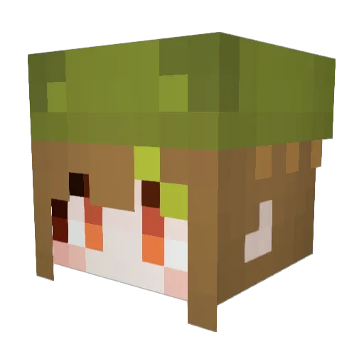 suhyang05 Minecraft avatar head, 3D render