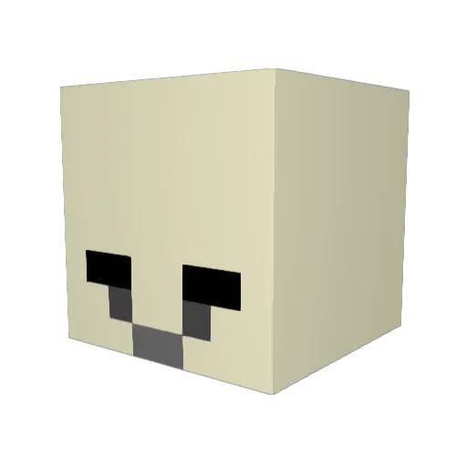 suhyyo Minecraft avatar head, 3D render