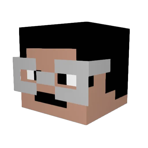 sui_cho Minecraft avatar head, 3D render