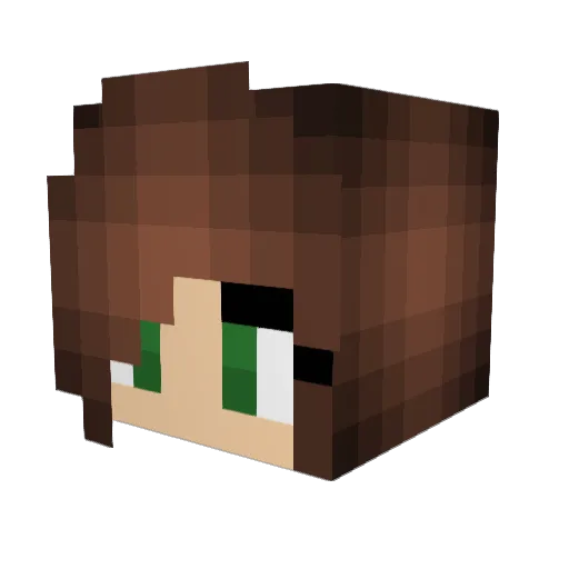 suichen Minecraft avatar head, 3D render