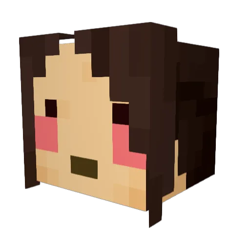 suideju Minecraft avatar head, 3D render
