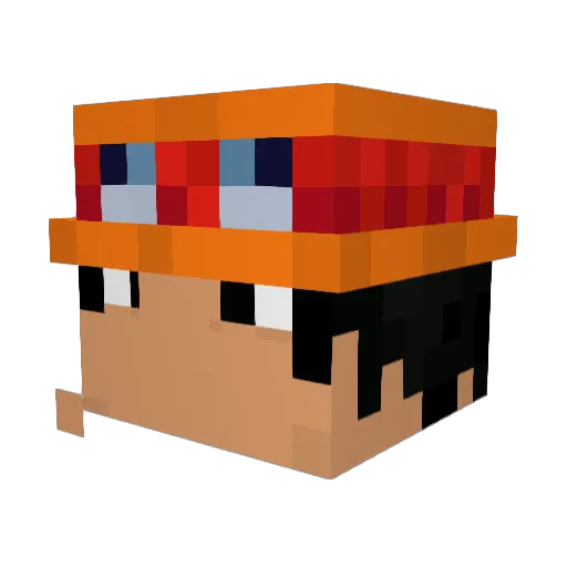 suiggetsu Minecraft avatar head, 3D render