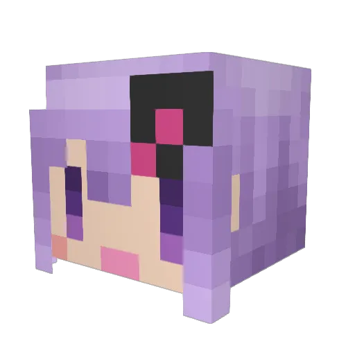 suika72 Minecraft avatar head, 3D render