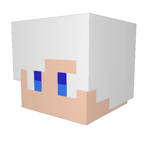 suikq Minecraft avatar head, 3D render