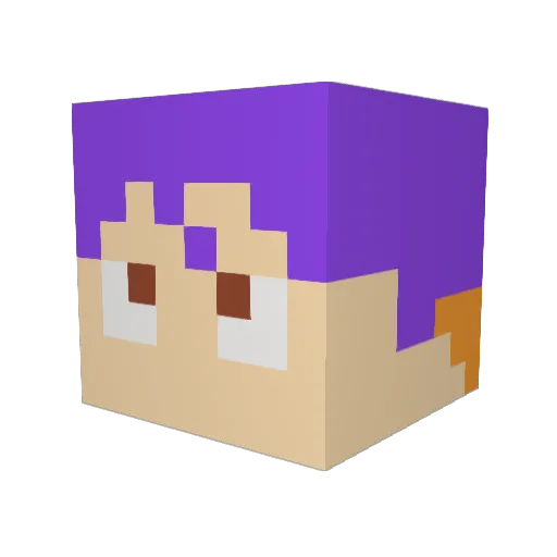 suimu0312 Minecraft avatar head, 3D render