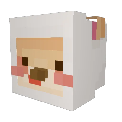 suip_ Minecraft avatar head, 3D render