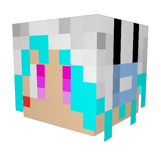 suiren0552 Minecraft avatar head, 3D render