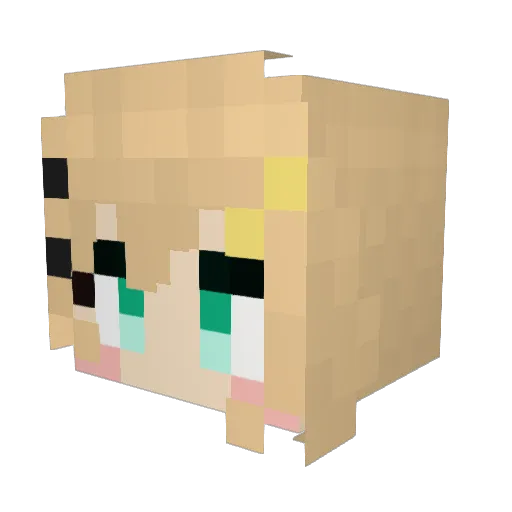 suiren1404 Minecraft avatar head, 3D render