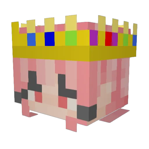 sujin2030 Minecraft avatar head, 3D render