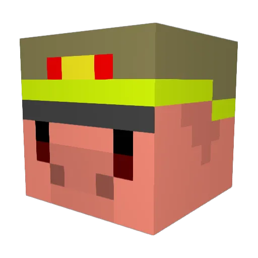 suke1945 Minecraft avatar head, 3D render
