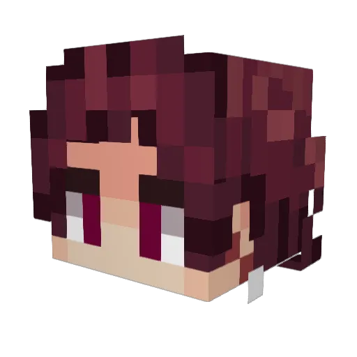 sukidesita Minecraft avatar head, 3D render