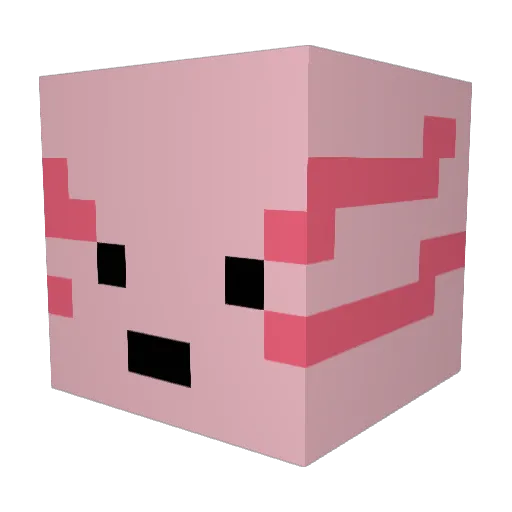 sukiimai Minecraft avatar head, 3D render