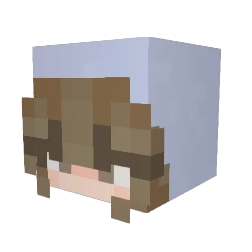 sukiwit Minecraft avatar head, 3D render
