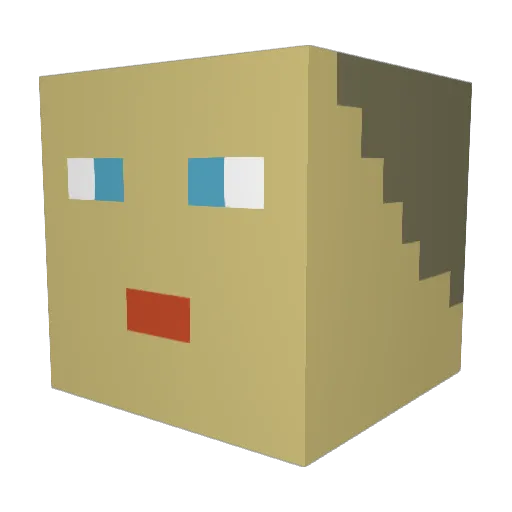 sukka123 Minecraft avatar head, 3D render