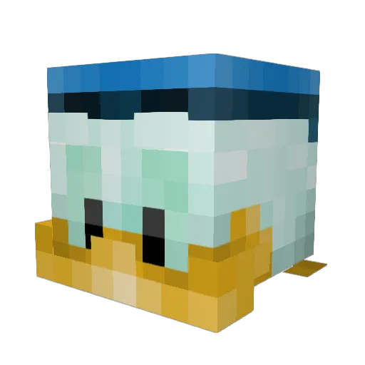 sukkaed Minecraft avatar head, 3D render