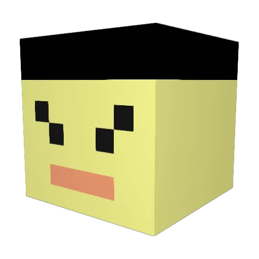 sukkah Minecraft avatar head, 3D render