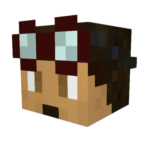 sulferce Minecraft avatar head, 3D render