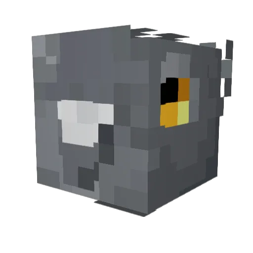 sulkaritari Minecraft avatar head, 3D render