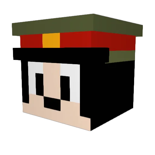 sulkui Minecraft avatar head, 3D render