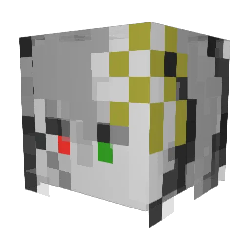 sum_43 Minecraft avatar head, 3D render