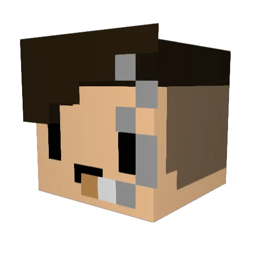 sum_milk Minecraft avatar head, 3D render