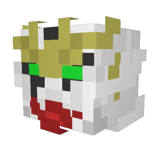 sumbot Minecraft avatar head, 3D render