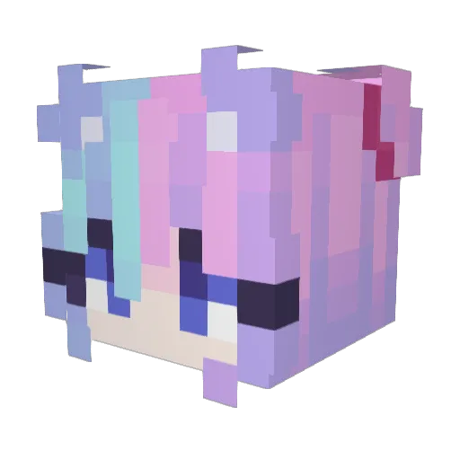 sumimase Minecraft avatar head, 3D render