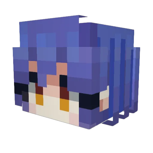 sumisumisumisu Minecraft avatar head, 3D render