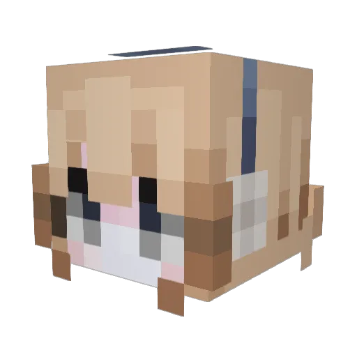 summer_ramm Minecraft avatar head, 3D render