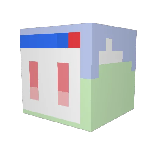 sumrbloom Minecraft avatar head, 3D render