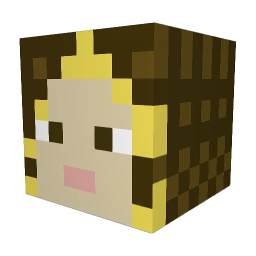 sumsumblue Minecraft avatar head, 3D render