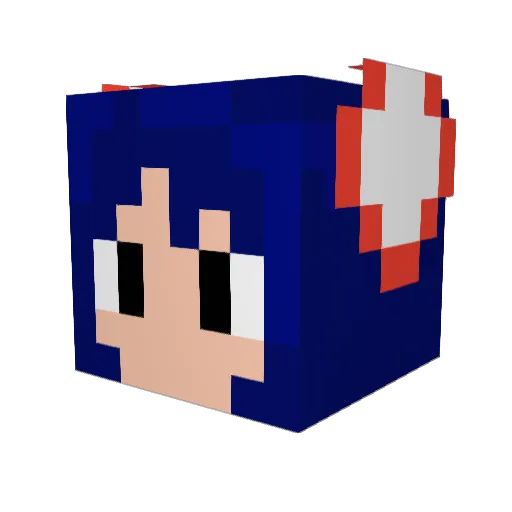 sumyan_ Minecraft avatar head, 3D render
