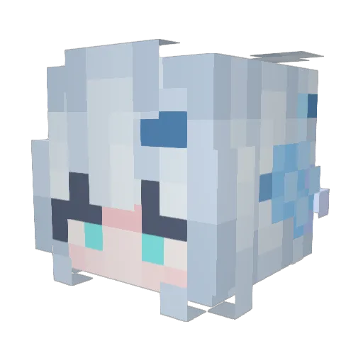 sunXinyu_rw Minecraft avatar head, 3D render