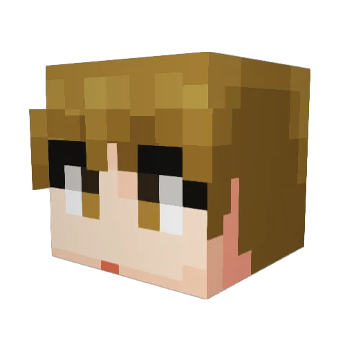 sun_cotton Minecraft avatar head, 3D render