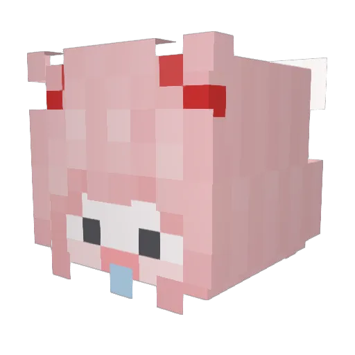 sun_vely Minecraft avatar head, 3D render