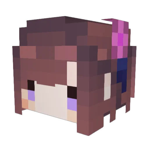 sun_www Minecraft avatar head, 3D render