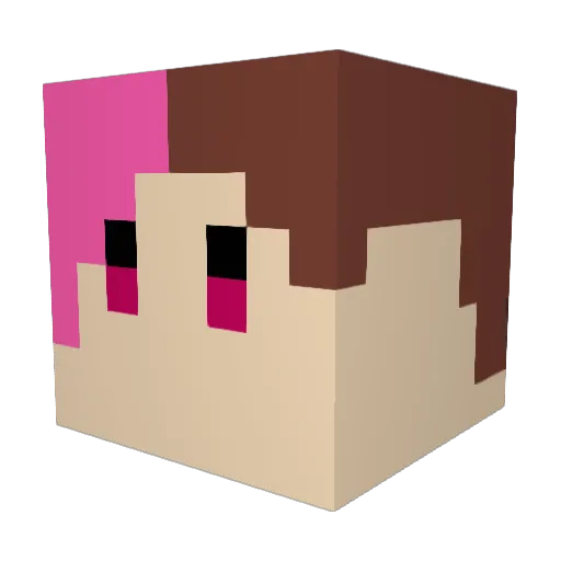 sunachann Minecraft avatar head, 3D render