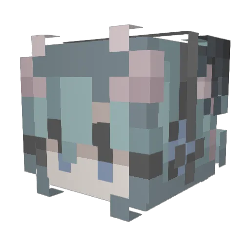 sunaof Minecraft avatar head, 3D render
