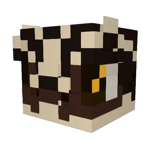 sunbornperyton Minecraft avatar head, 3D render