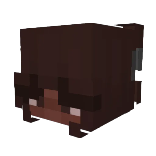 sunburn Minecraft avatar head, 3D render