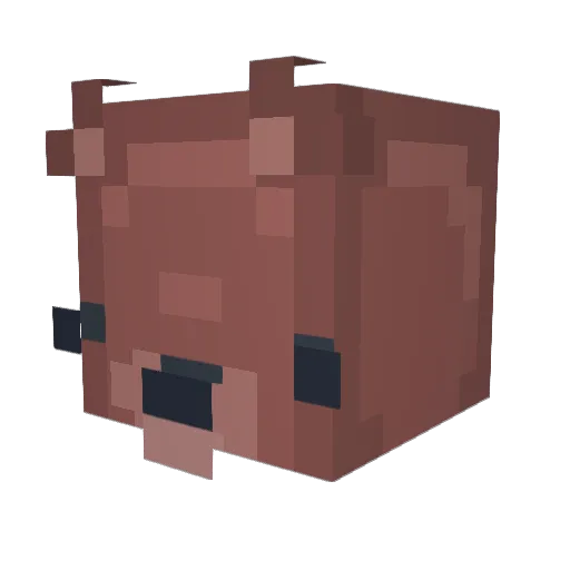 suncapri Minecraft avatar head, 3D render
