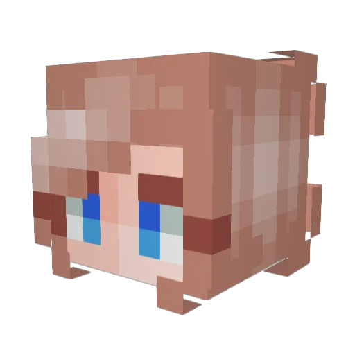 sundae30 Minecraft avatar head, 3D render