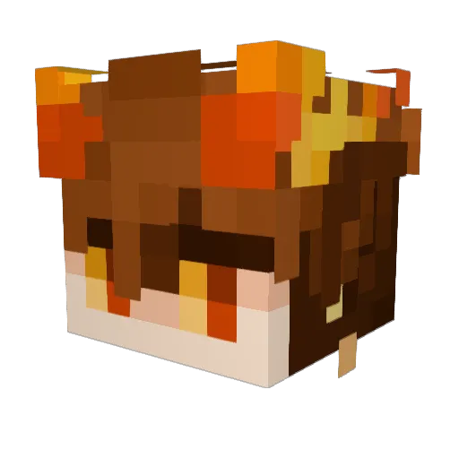 sundoggg Minecraft avatar head, 3D render
